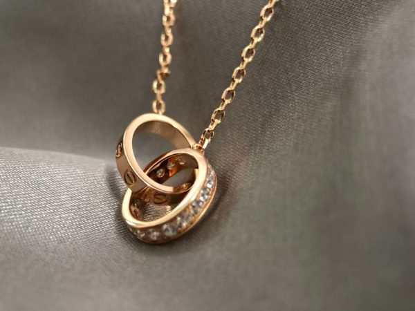 Necklace- cas two ring plain