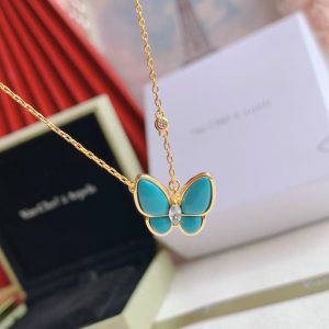Blue butterfly  (necklace+earing)