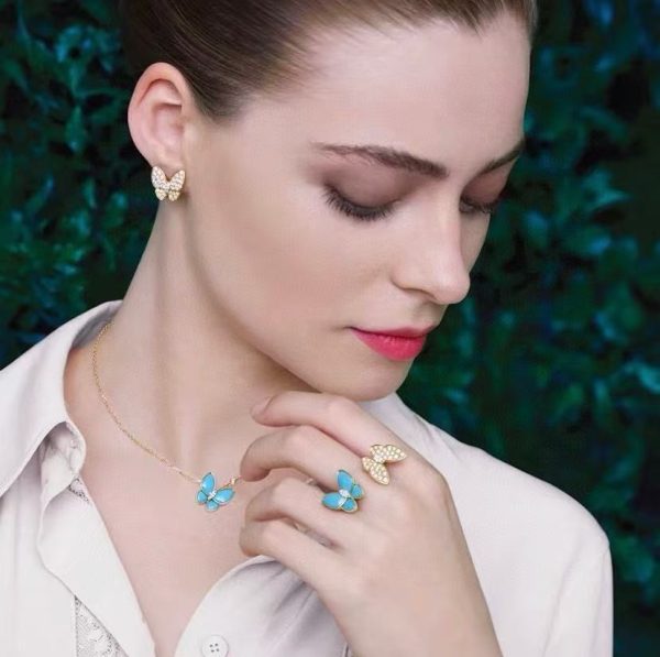 Blue butterfly  (necklace+earing)