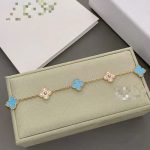 Bracelet-light blue gold setting