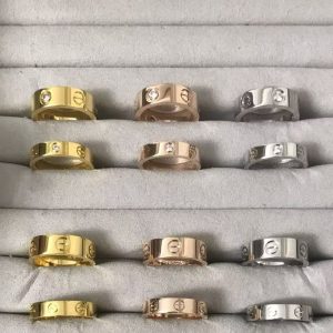 Ring with diamonds classic (thick)